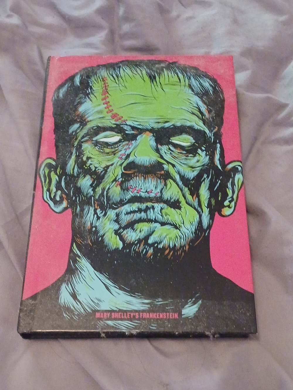 Frankenstein Pop Art Wall Book - Pink and Green